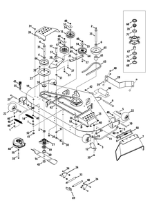 Mower Deck 54-Inch Deck Diagram and Parts List for Z-FORCES54 (17AI5GHC-17AI5GHC010)(2012) Cub Cadet Lawn Tractor